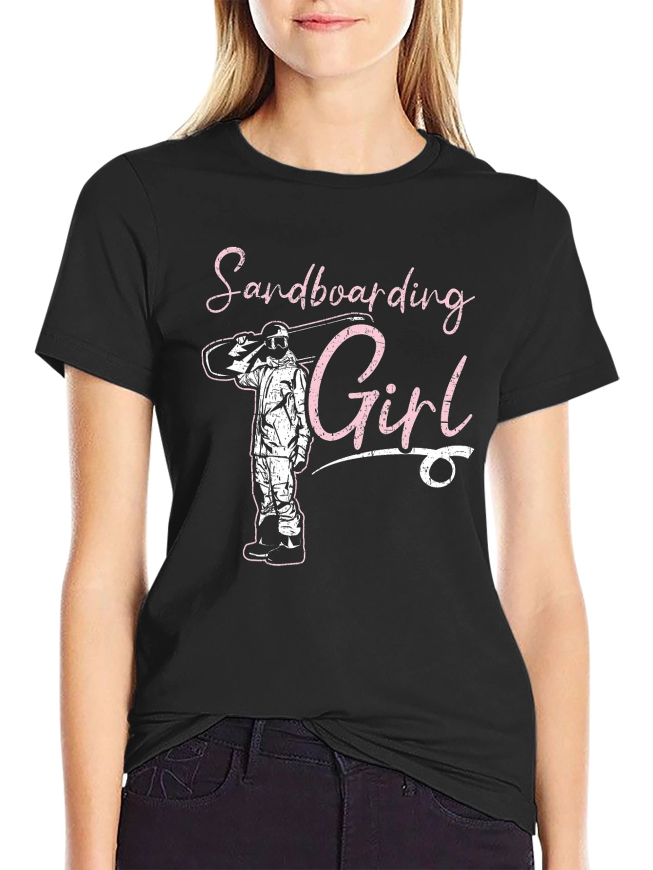 Sandboarding Girl Graphic Tee - Unique Design!