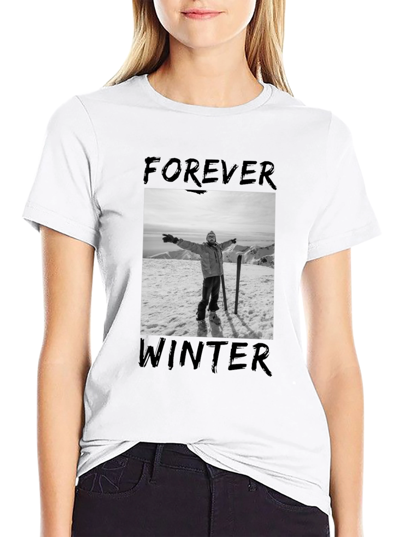 Forever Winter Graphic Tee - Black