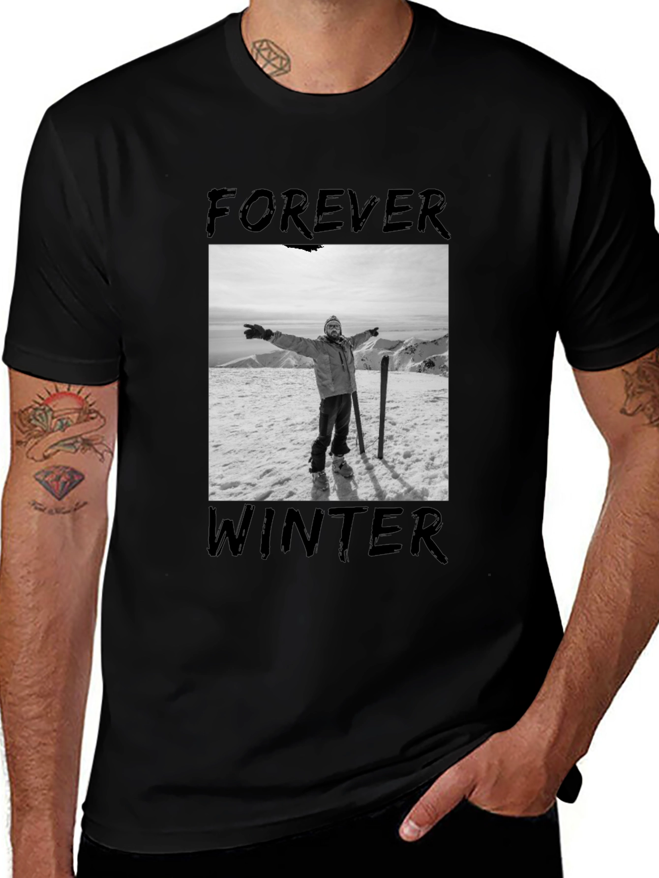 Forever Winter Graphic Tee - Black