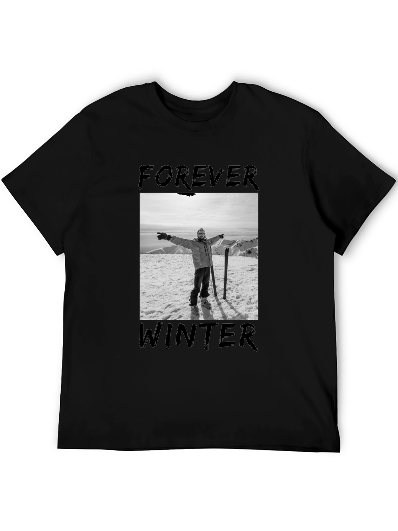 Forever Winter Graphic Tee - Black