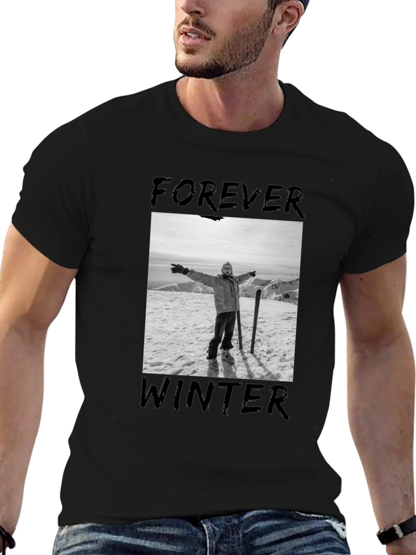 Forever Winter Graphic Tee - Black