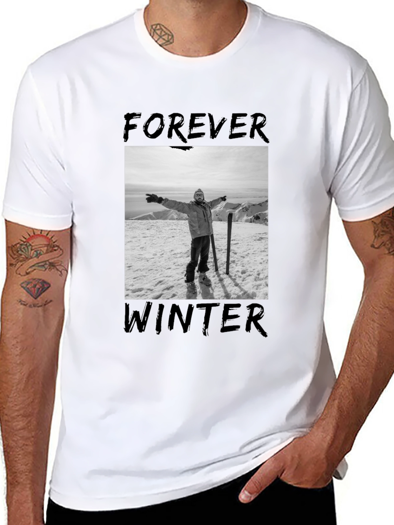 Forever Winter Graphic Tee - Black