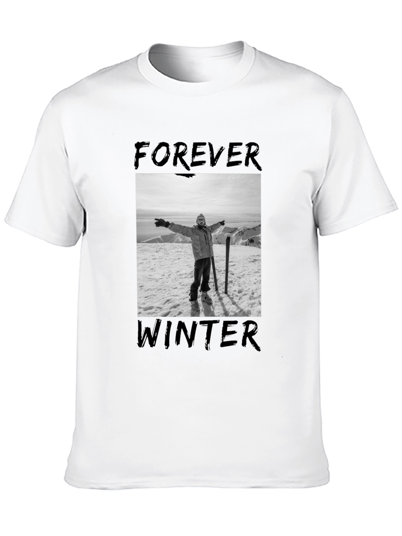 Forever Winter Graphic Tee - Black
