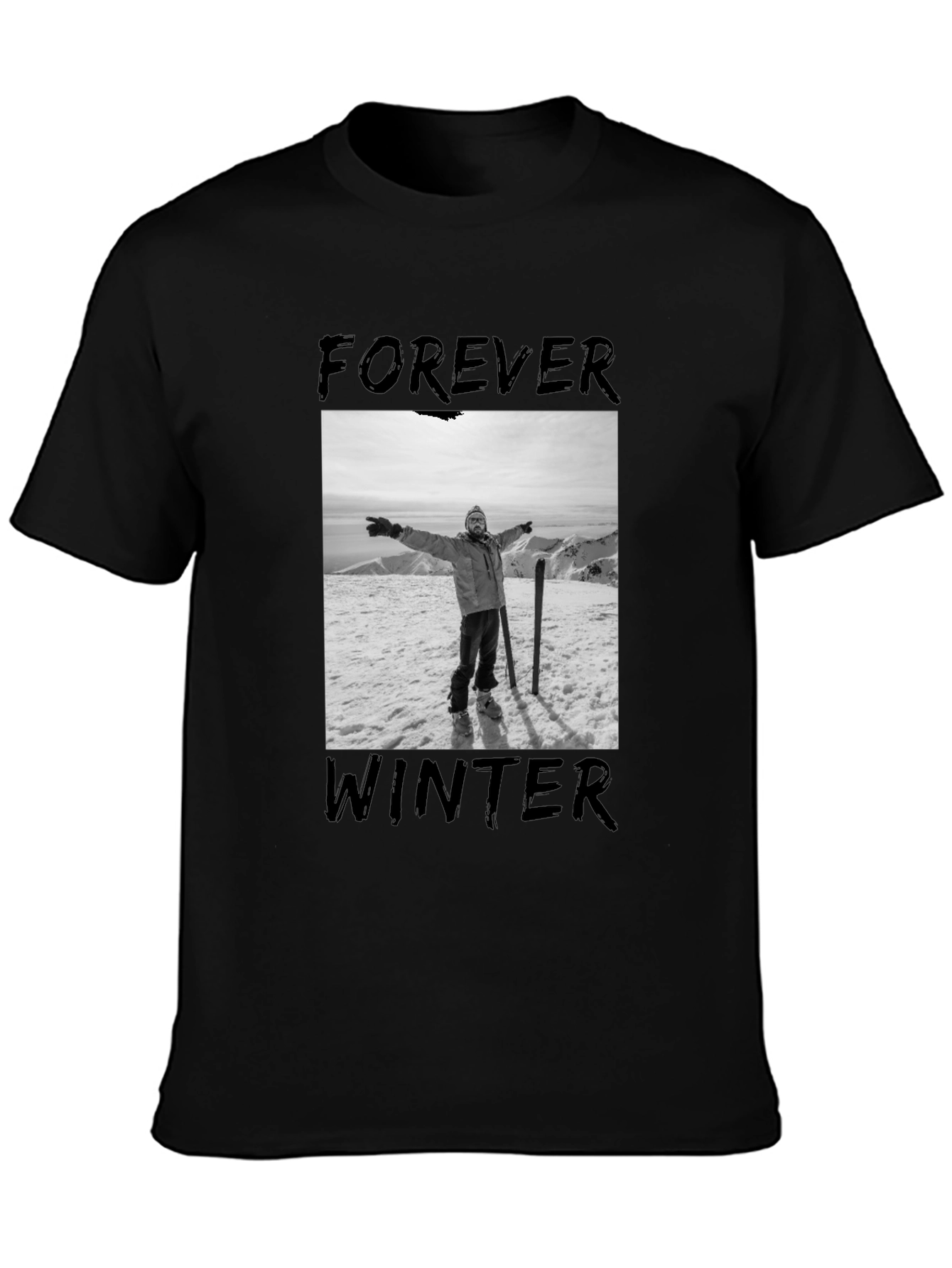 Forever Winter Graphic Tee - Black