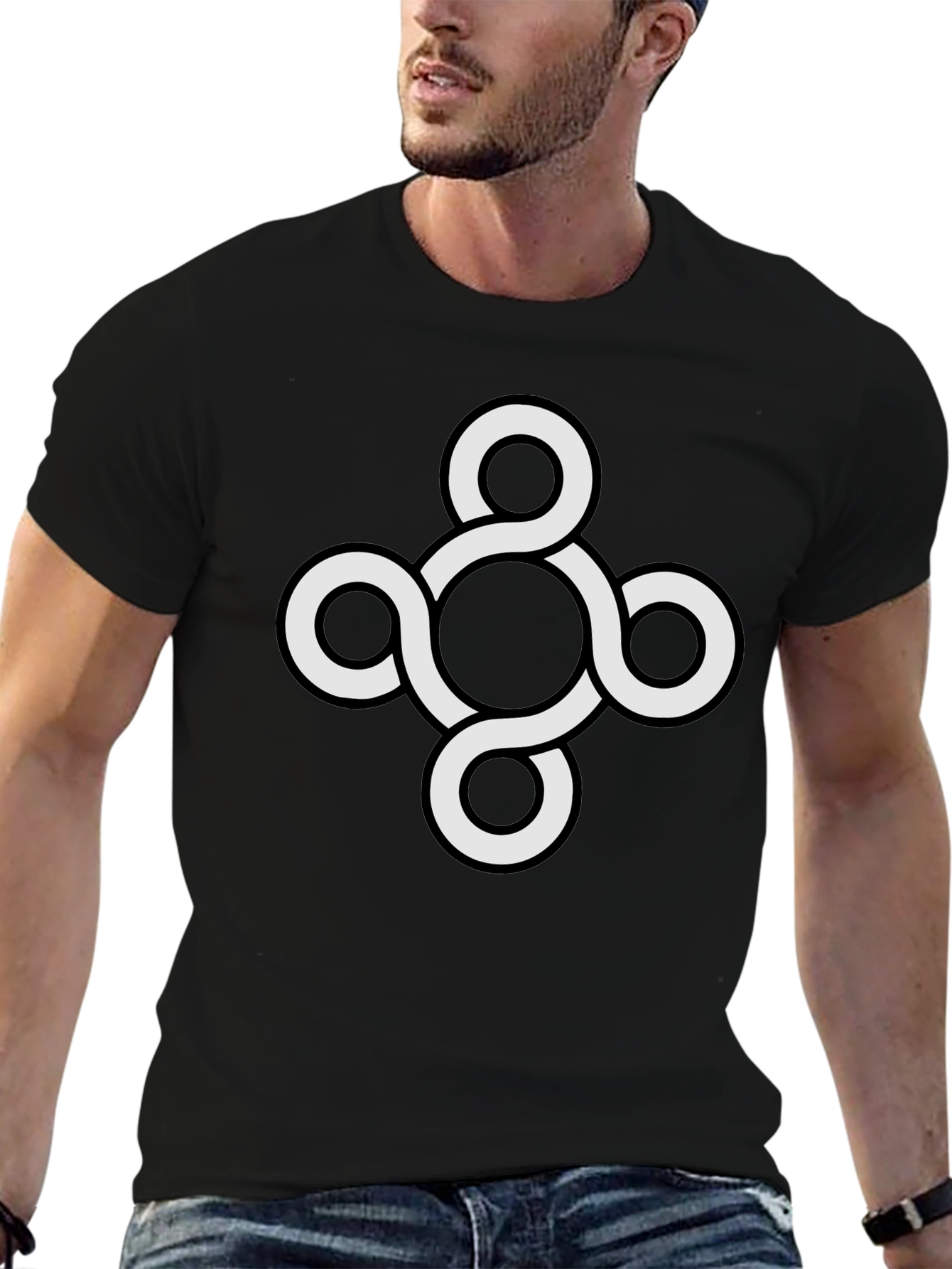 Abstract Knot T-Shirt - Stylish Graphic Tee