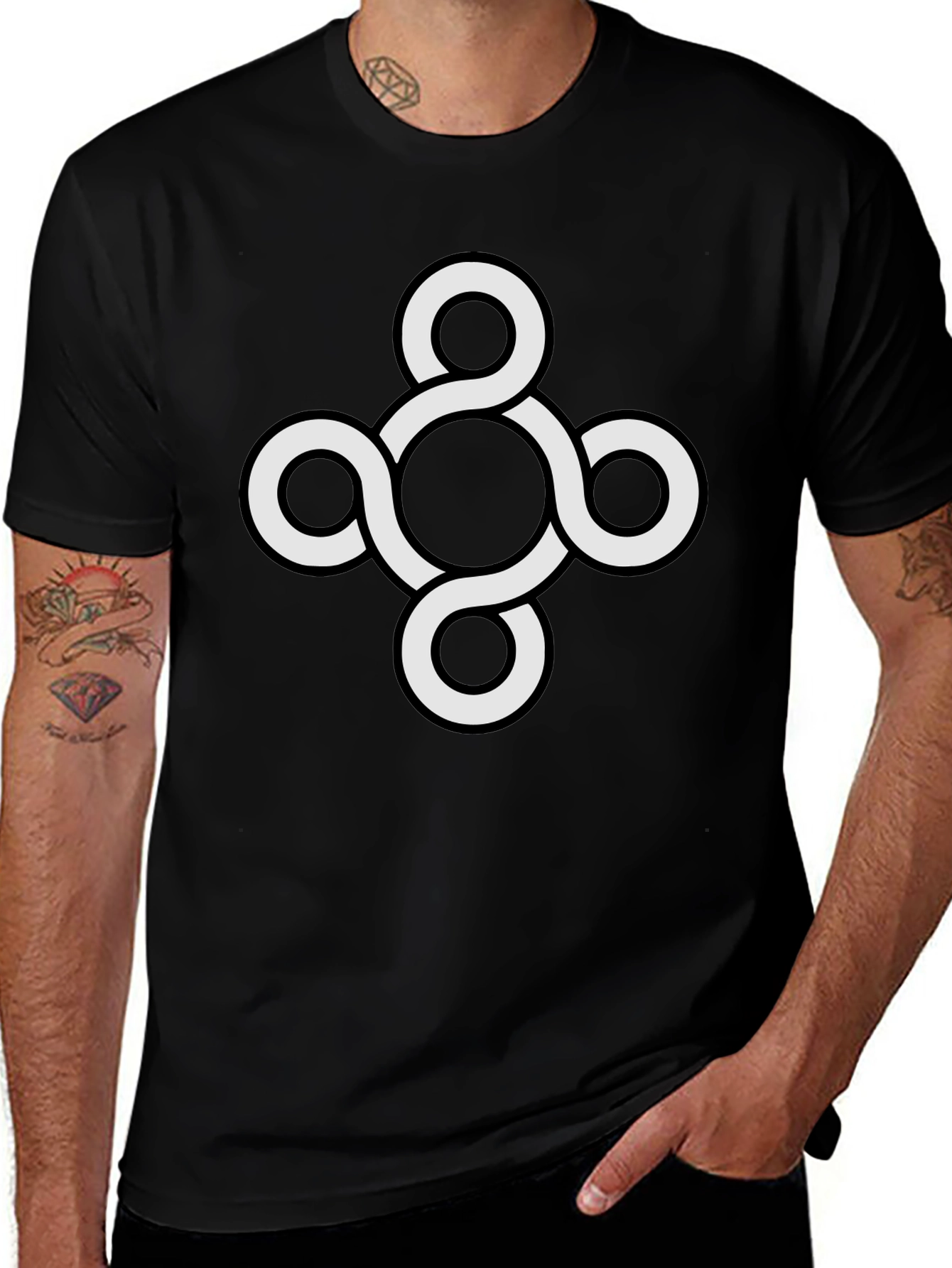 Abstract Knot T-Shirt - Stylish Graphic Tee