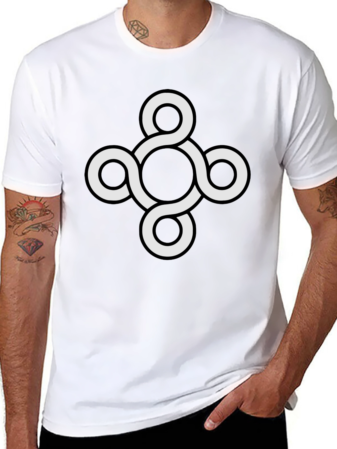 Abstract Knot T-Shirt - Stylish Graphic Tee