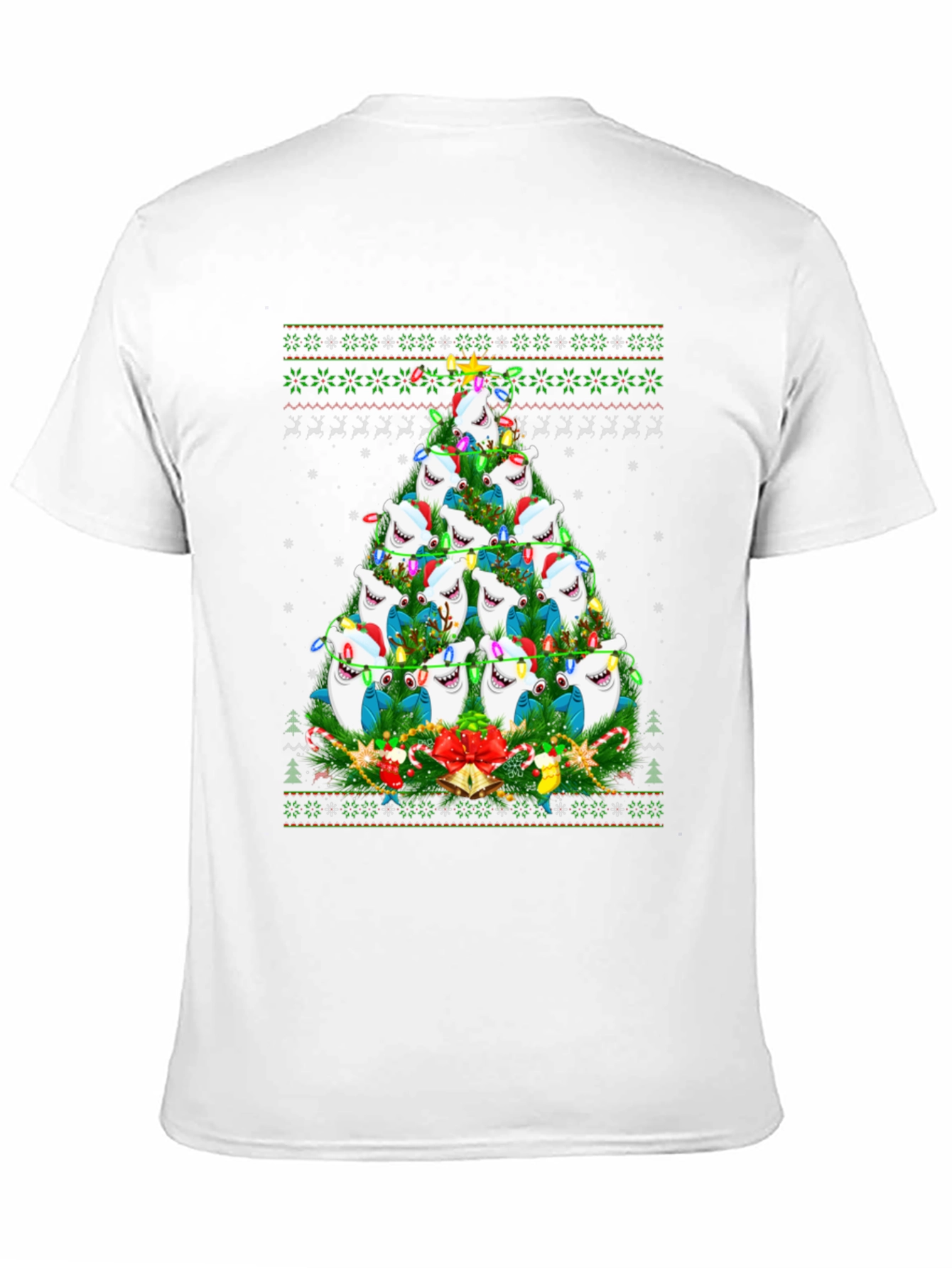 Shark Christmas Tree Holiday Graphic Tee