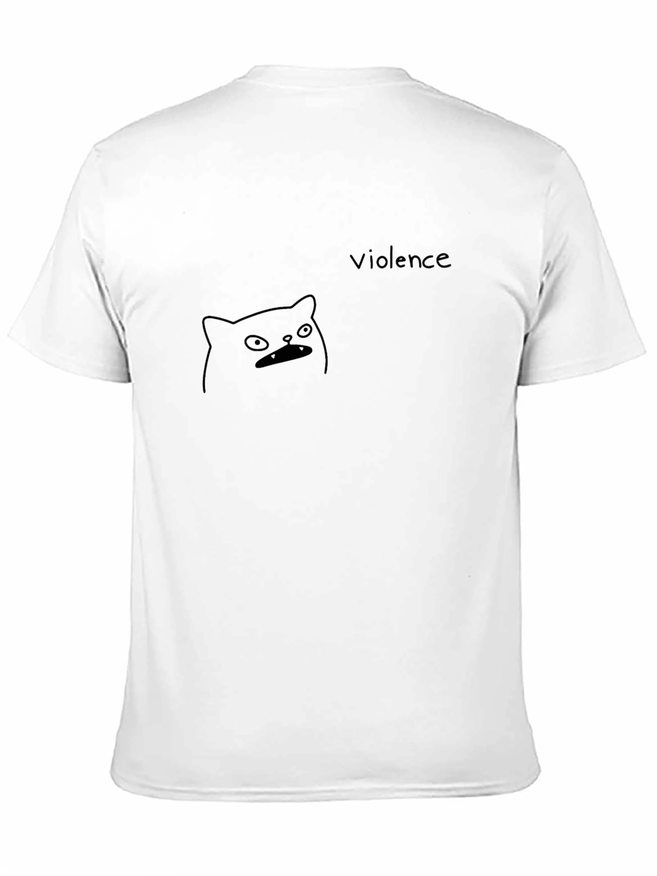 Violence Cat T-Shirt - Unisex Black Graphic Tee