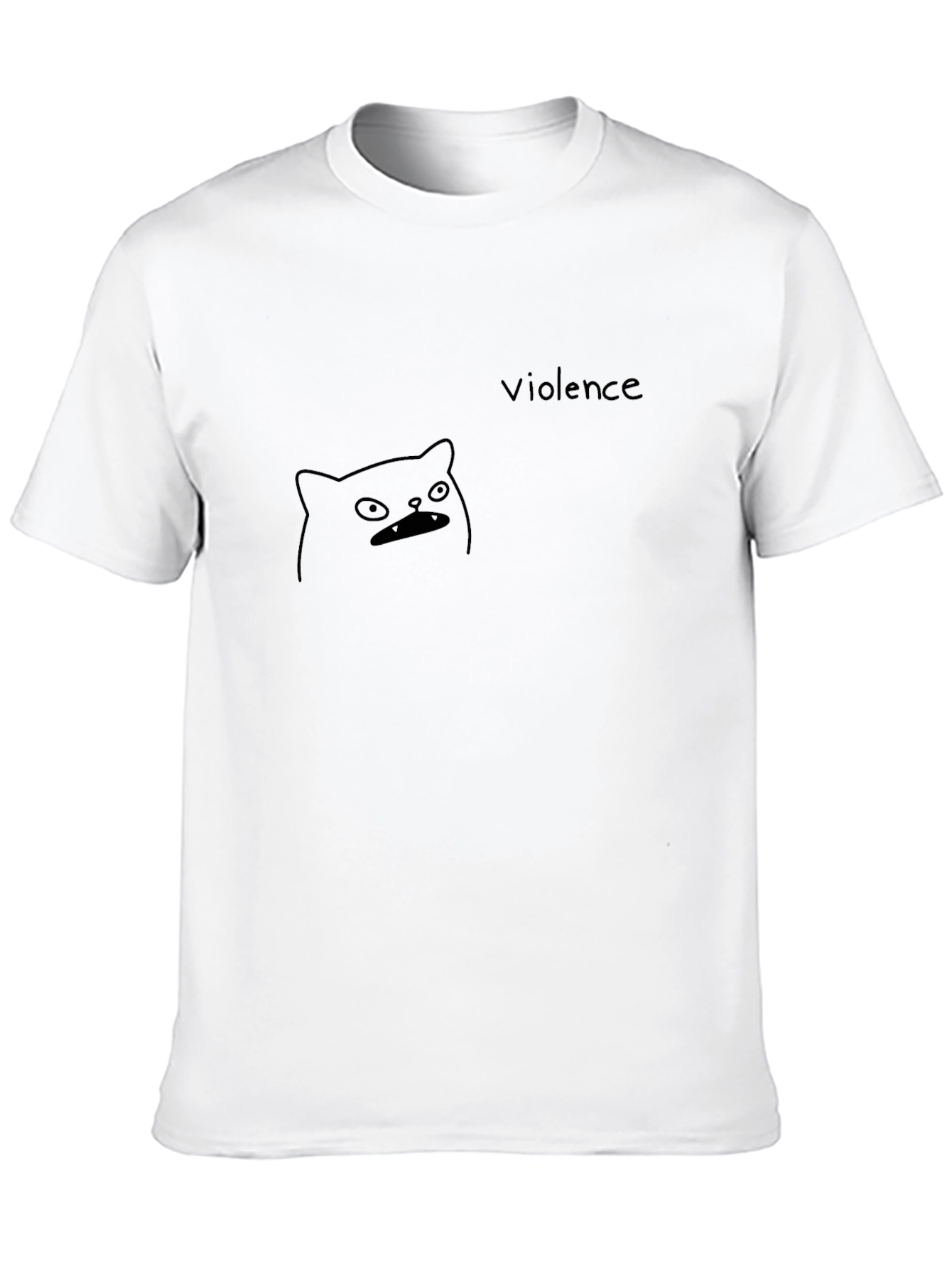 Violence Cat T-Shirt - Unisex Black Graphic Tee
