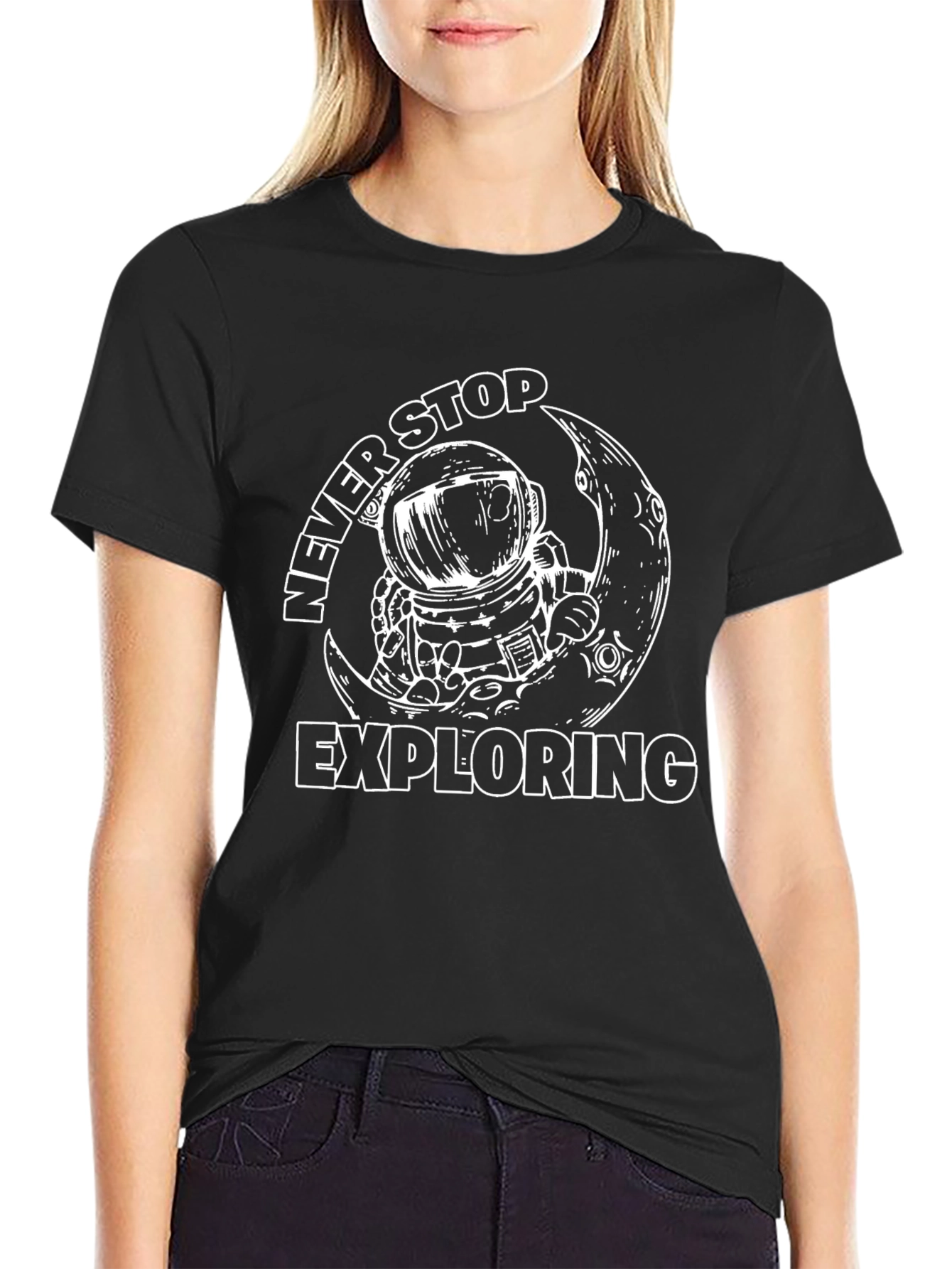 Never Stop Exploring Astronaut T-Shirt