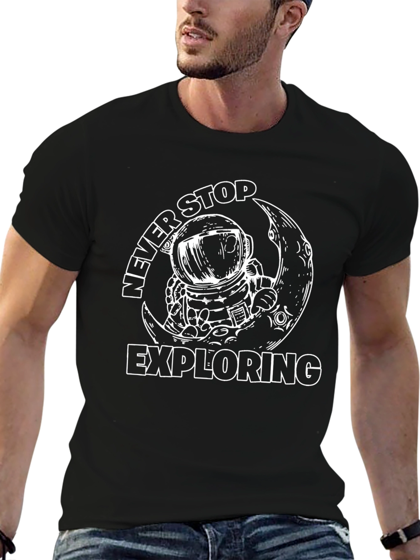 Never Stop Exploring Astronaut T-Shirt