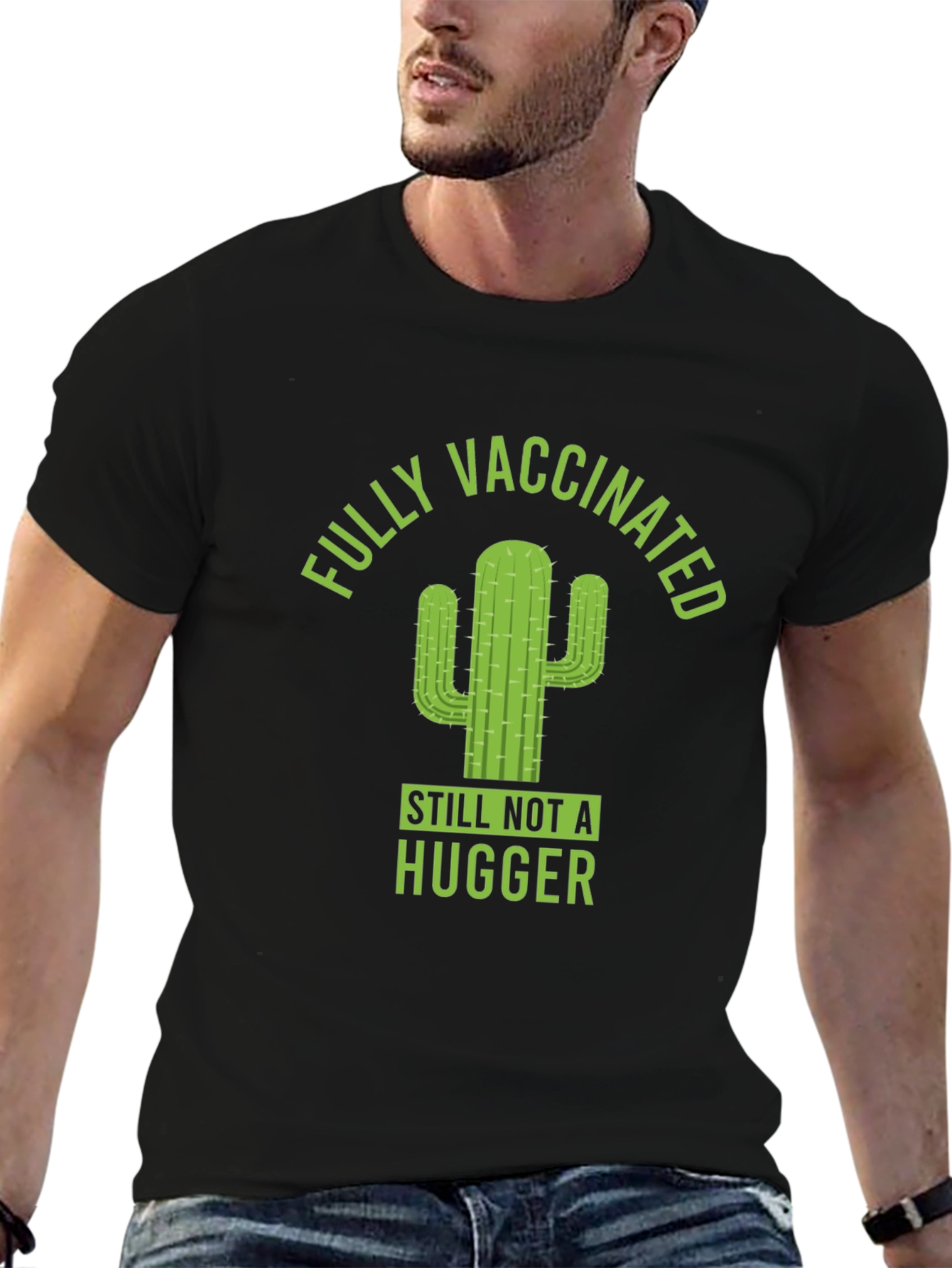 Fully Vaccinated Cactus Graphic T-Shirt