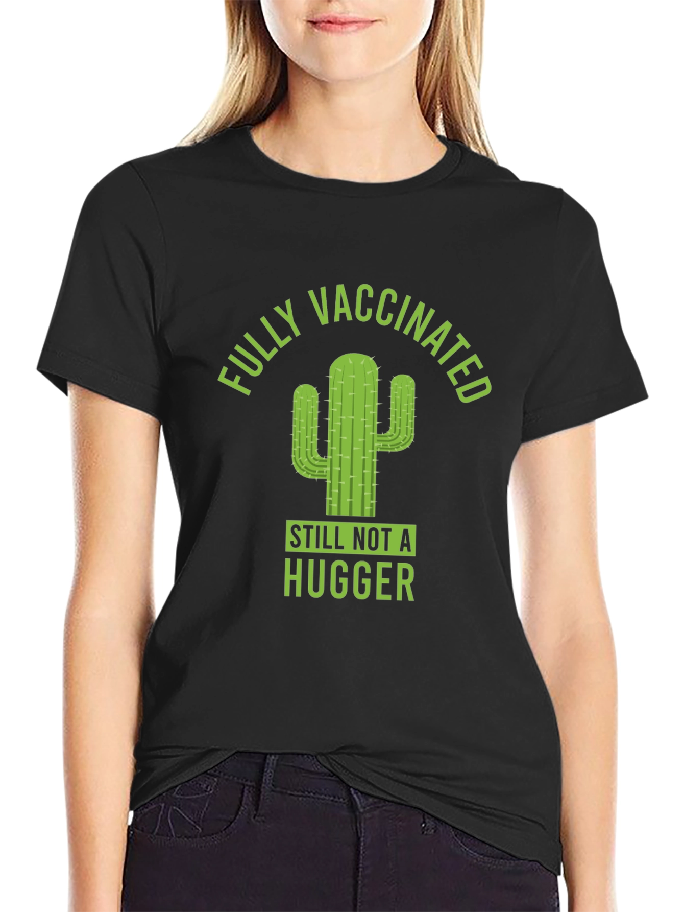 Fully Vaccinated Cactus Graphic T-Shirt