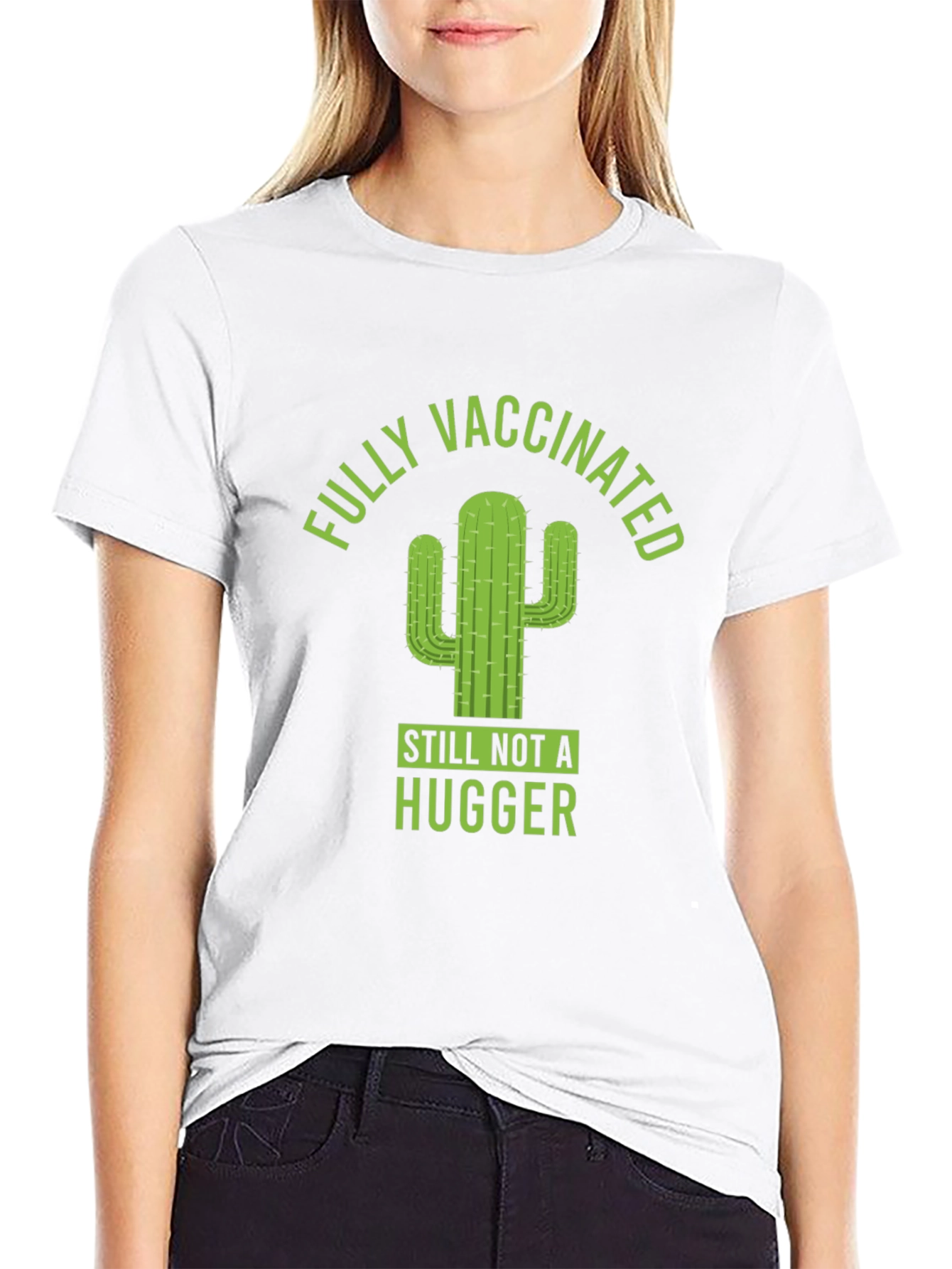 Fully Vaccinated Cactus Graphic T-Shirt