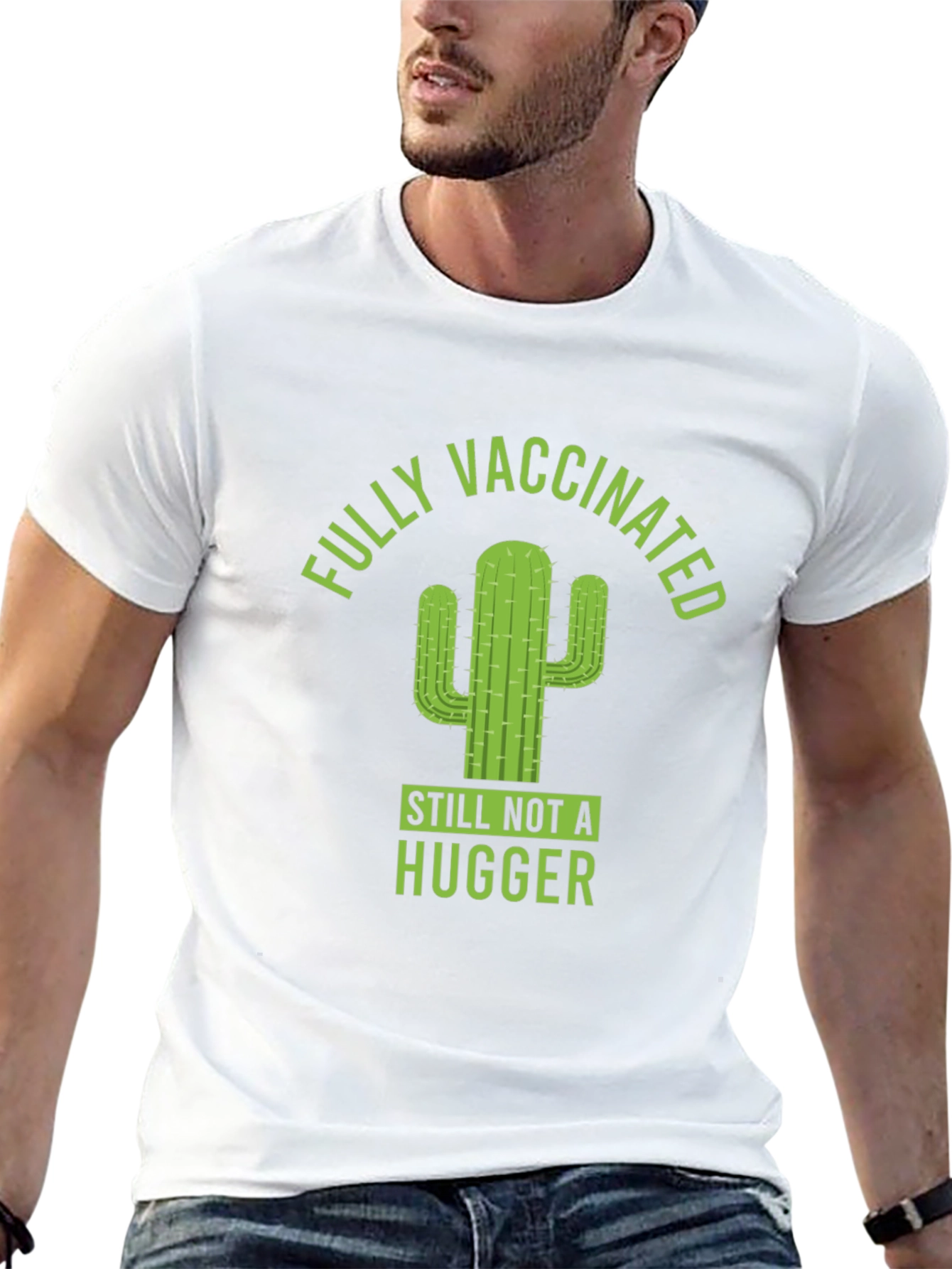 Fully Vaccinated Cactus Graphic T-Shirt
