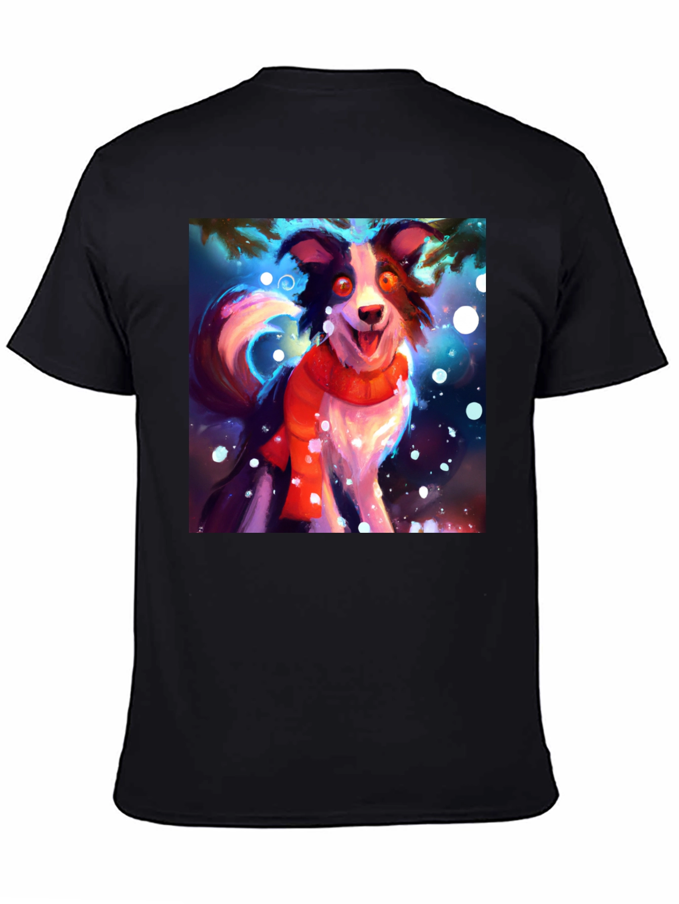 Festive Dog Graphic T-Shirt