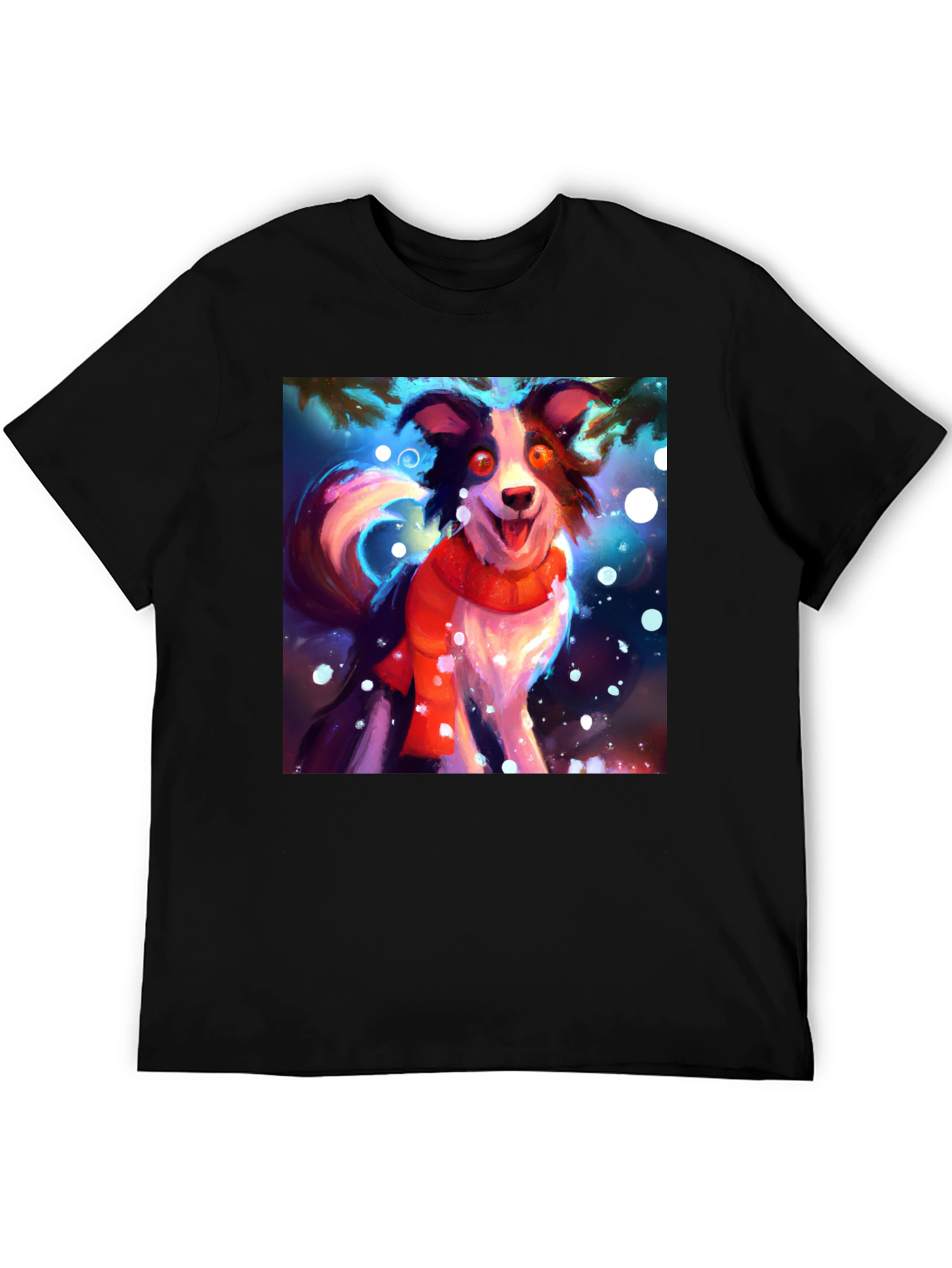 Festive Dog Graphic T-Shirt