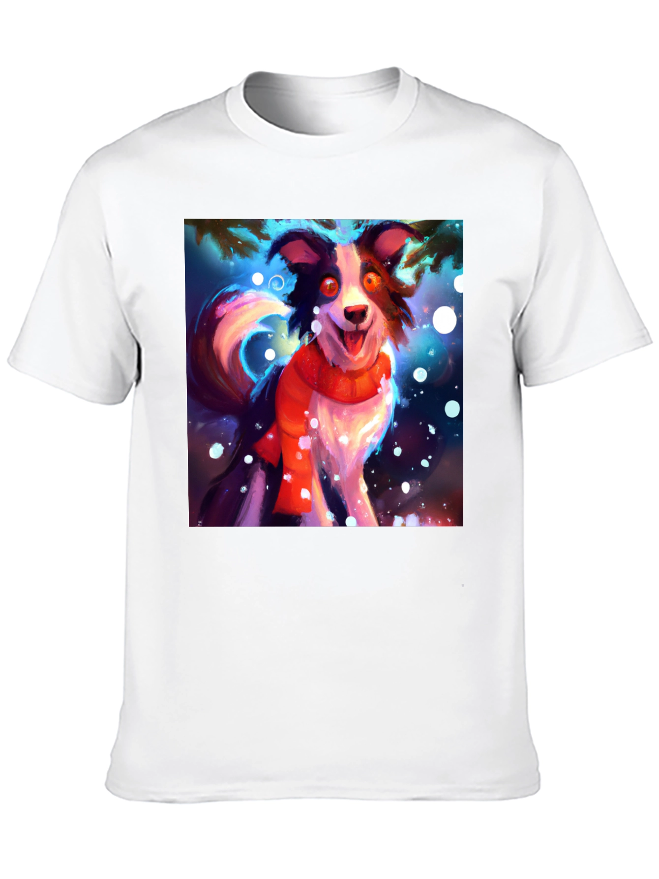 Festive Dog Graphic T-Shirt