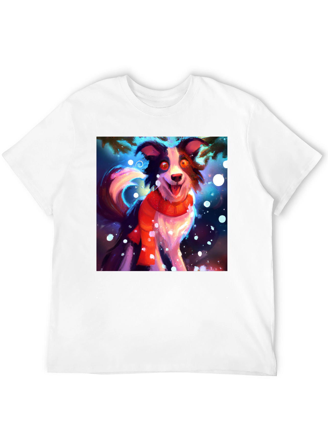 Festive Dog Graphic T-Shirt