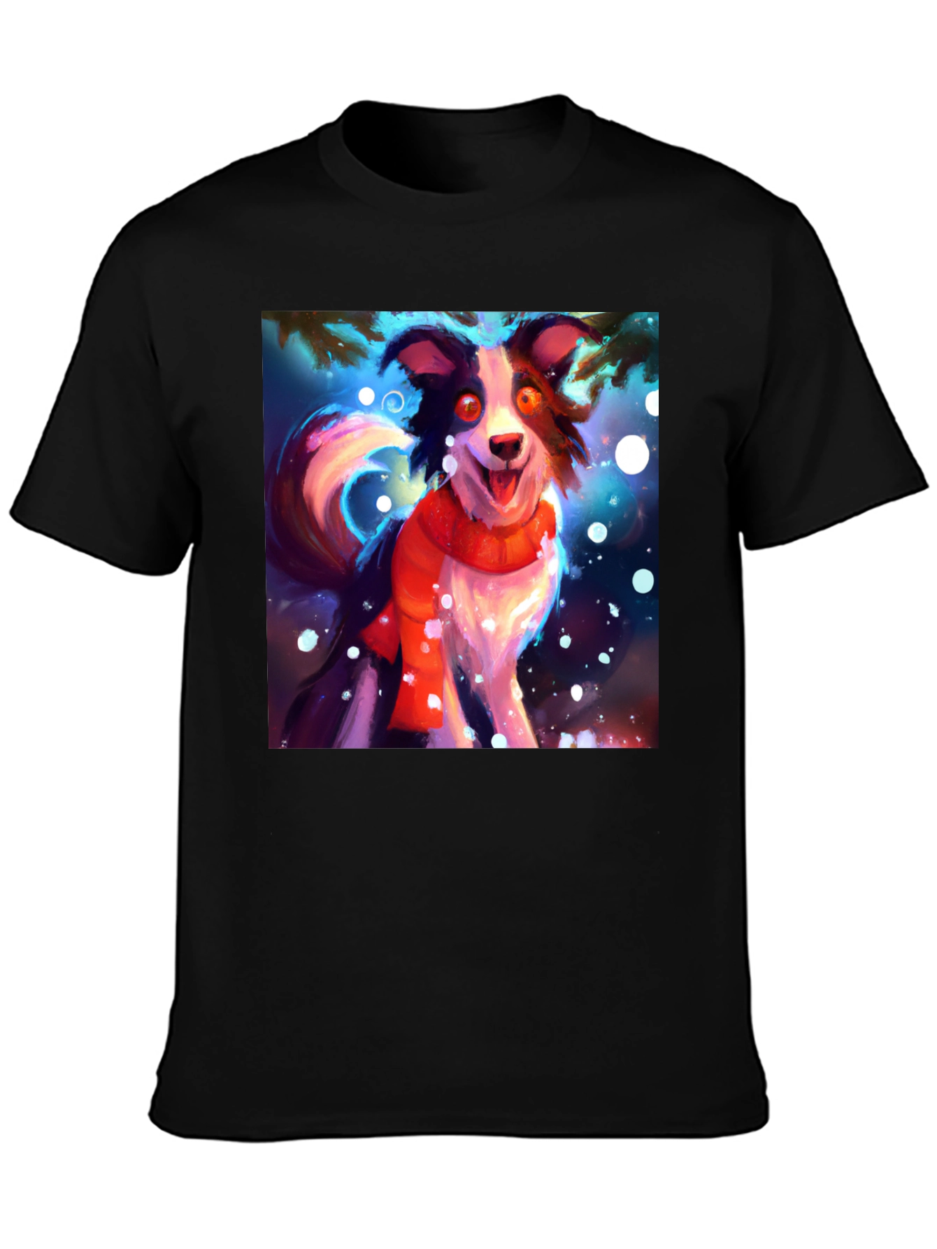 Festive Dog Graphic T-Shirt