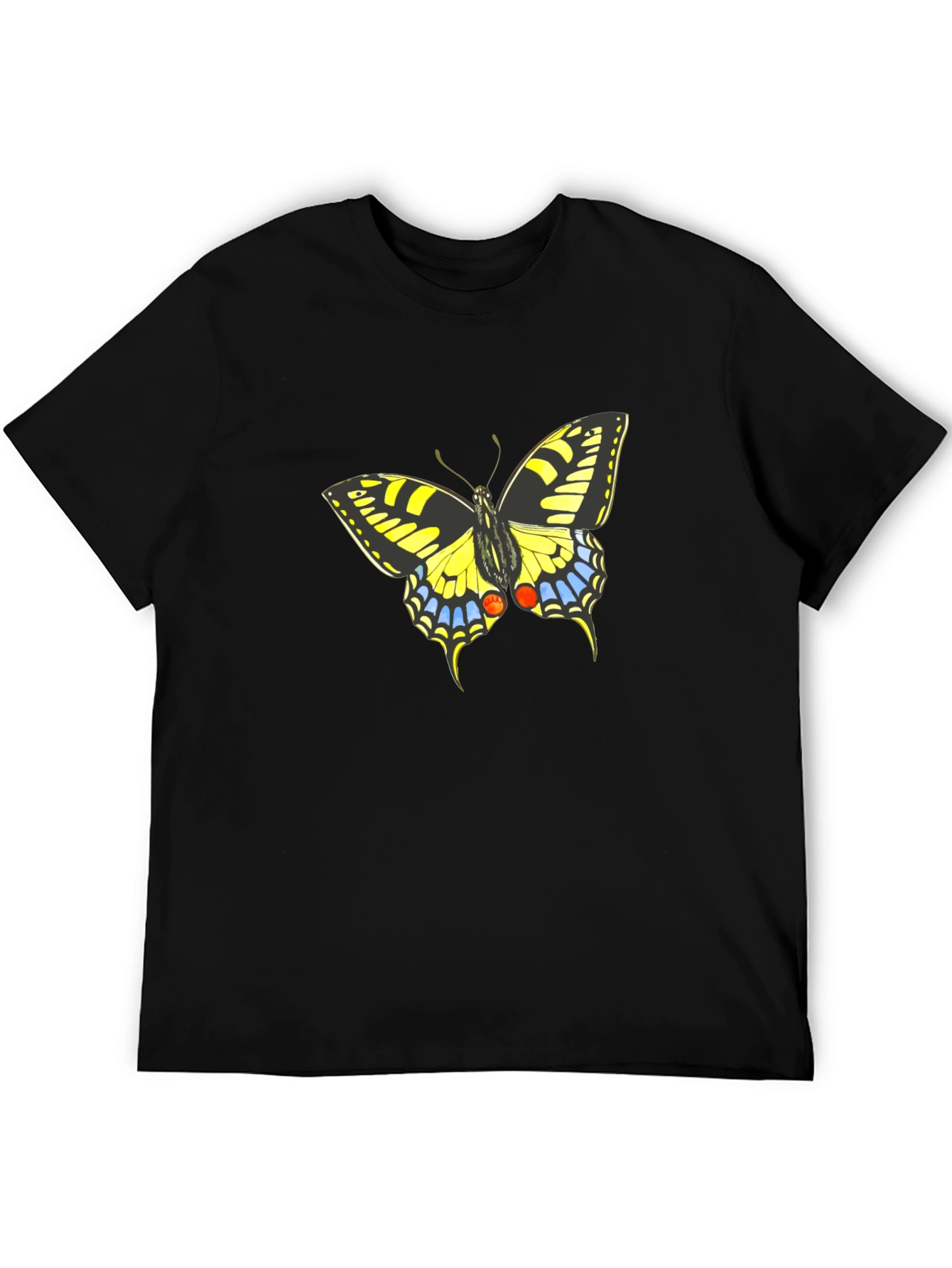 Butterfly Graphic Print Black Tee
