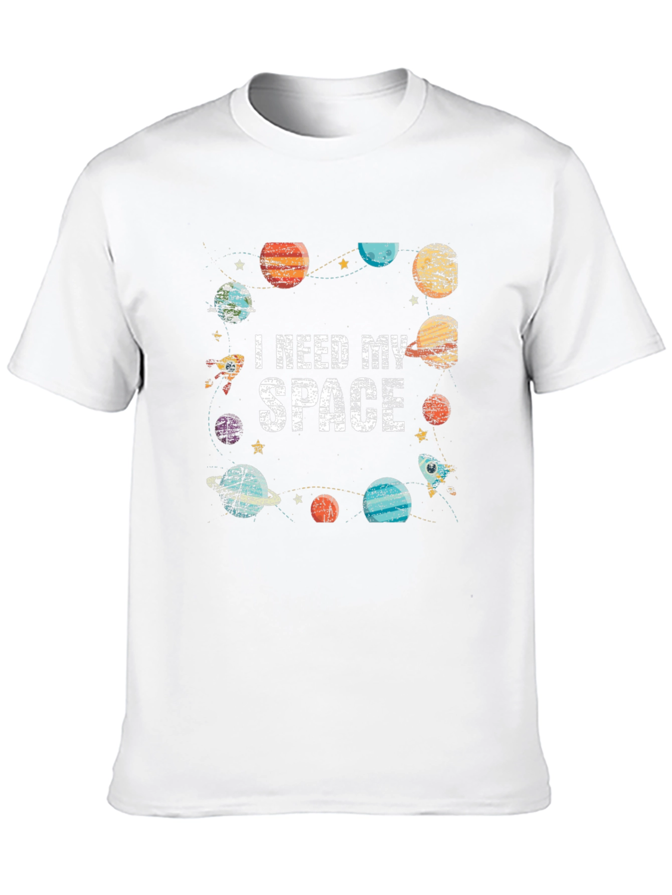 I Need My Space Graphic T-Shirt - Black