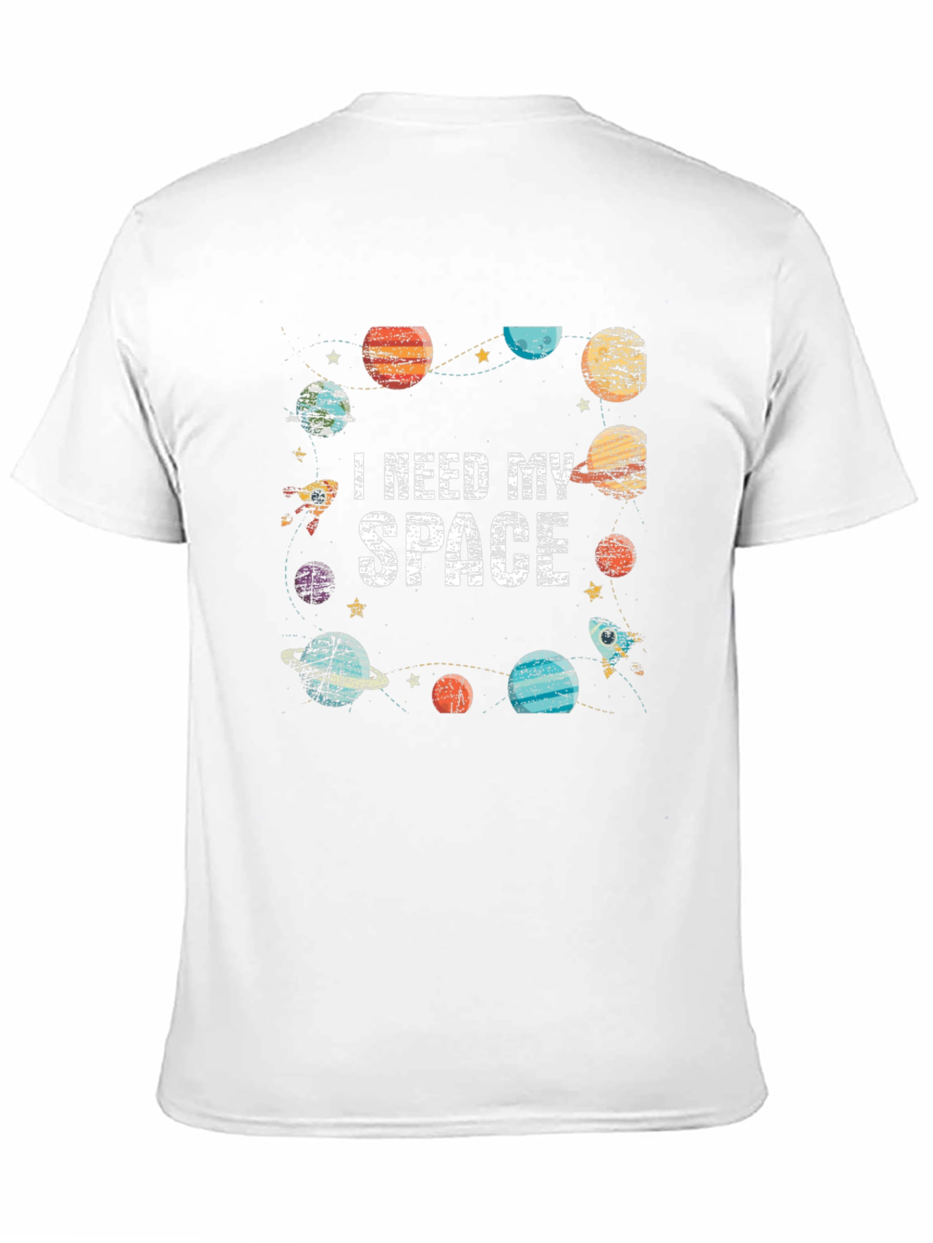 I Need My Space Graphic T-Shirt - Black