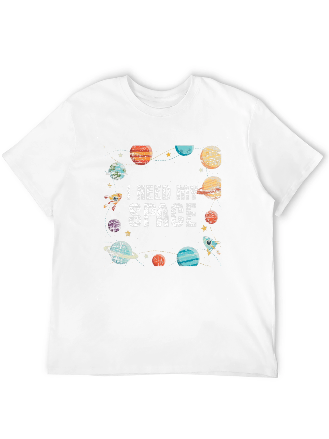 I Need My Space Graphic T-Shirt - Black