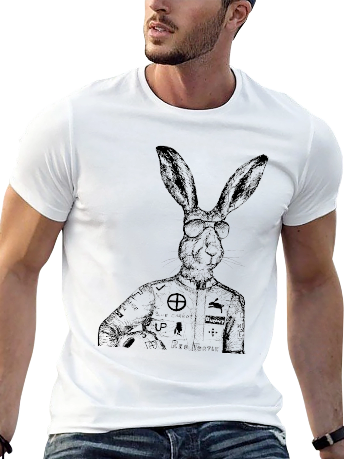 Rabbit Racer Graphic T-Shirt - Unique Design