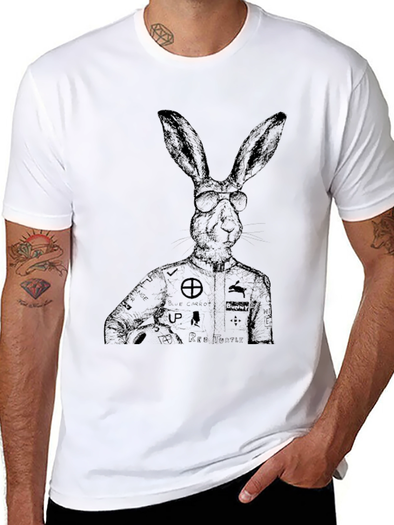 Rabbit Racer Graphic T-Shirt - Unique Design