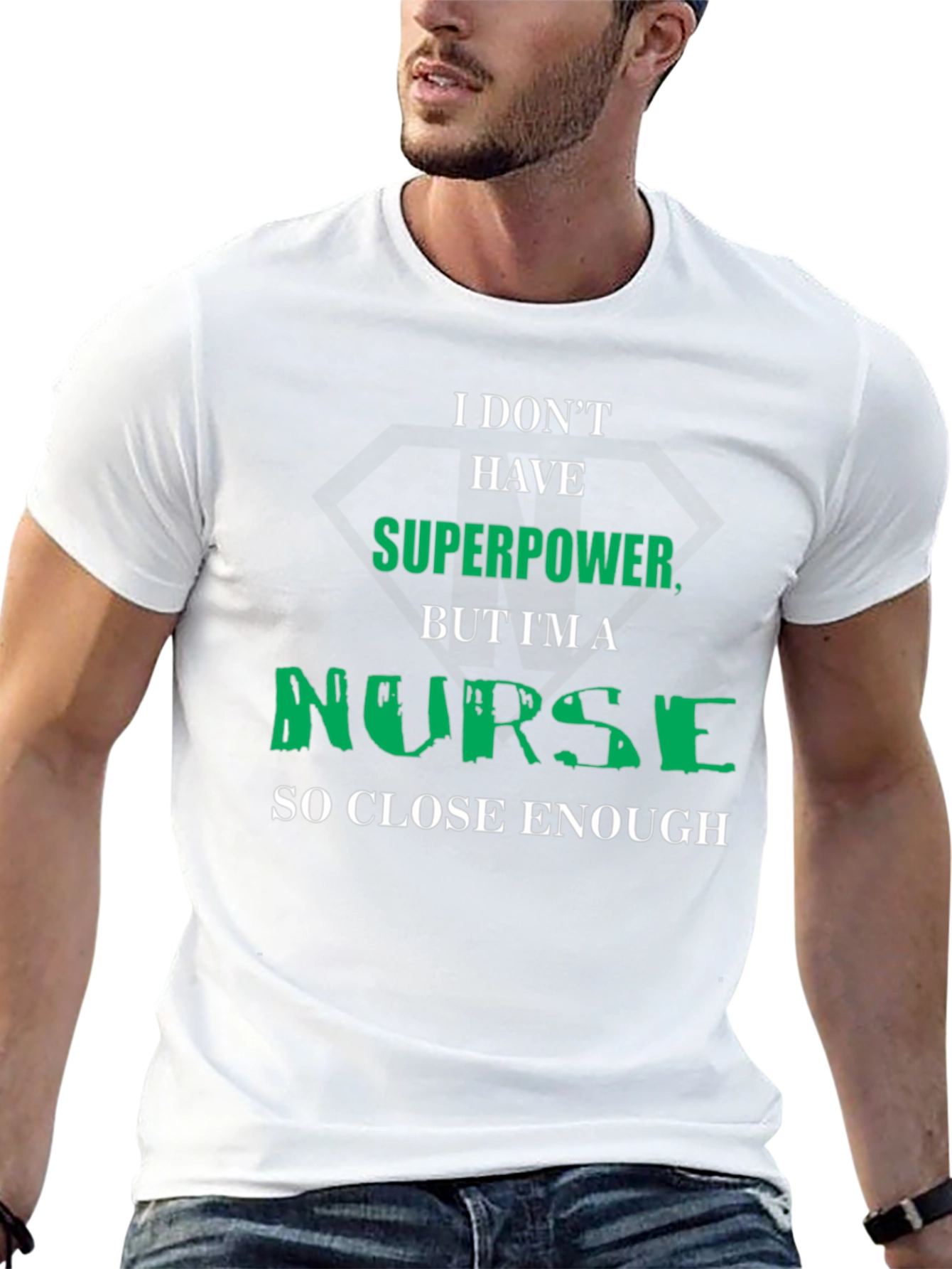 Funny Nurse Superpower Graphic T-Shirt