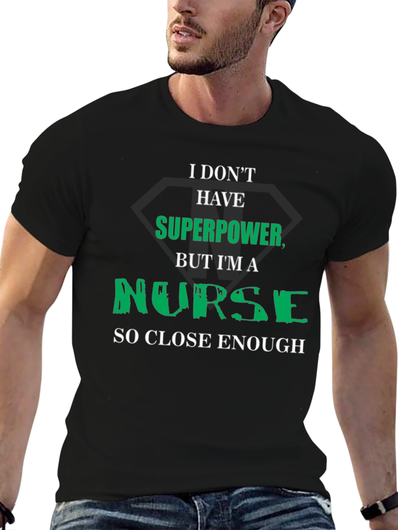 Funny Nurse Superpower Graphic T-Shirt