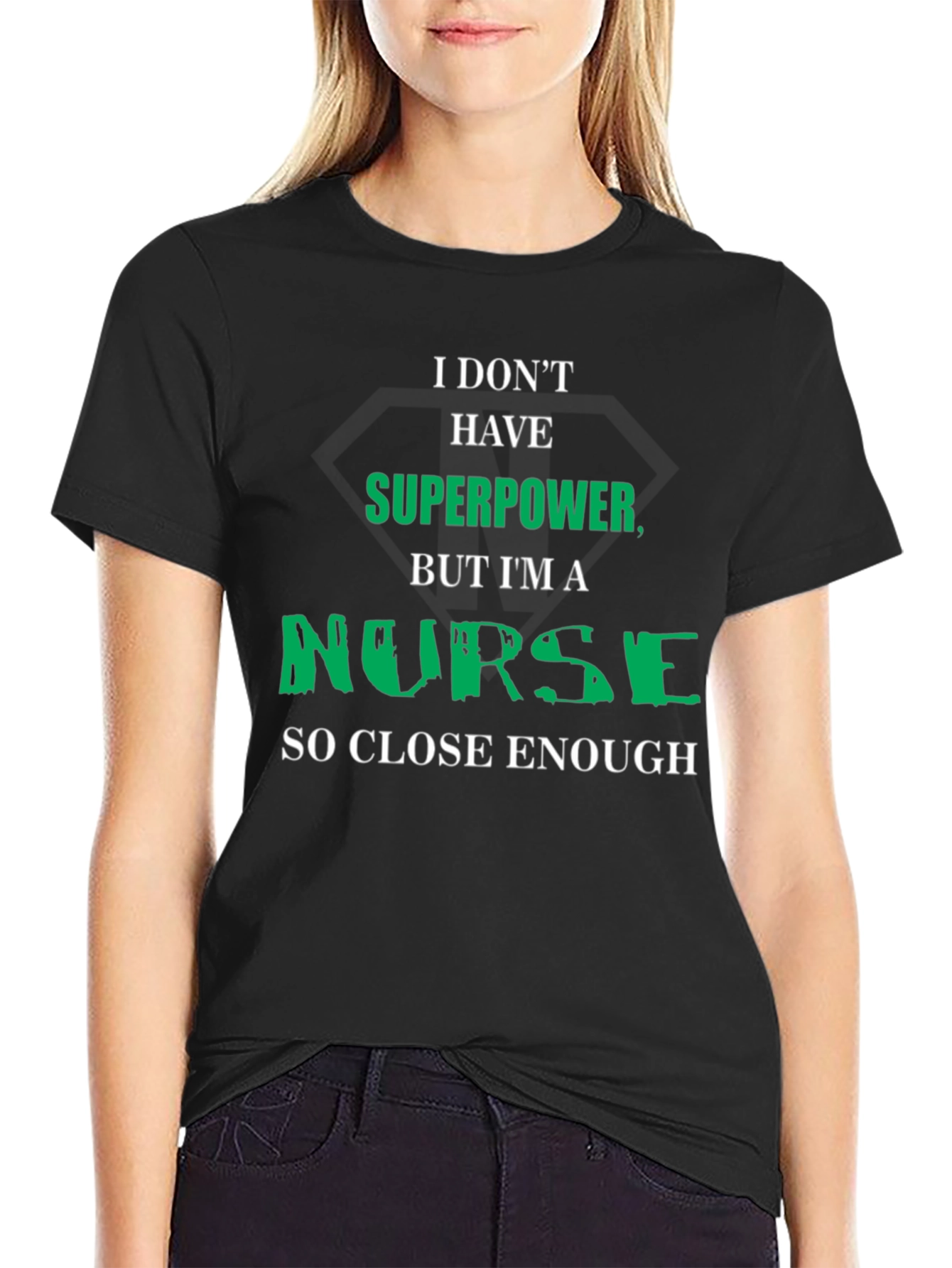 Funny Nurse Superpower Graphic T-Shirt