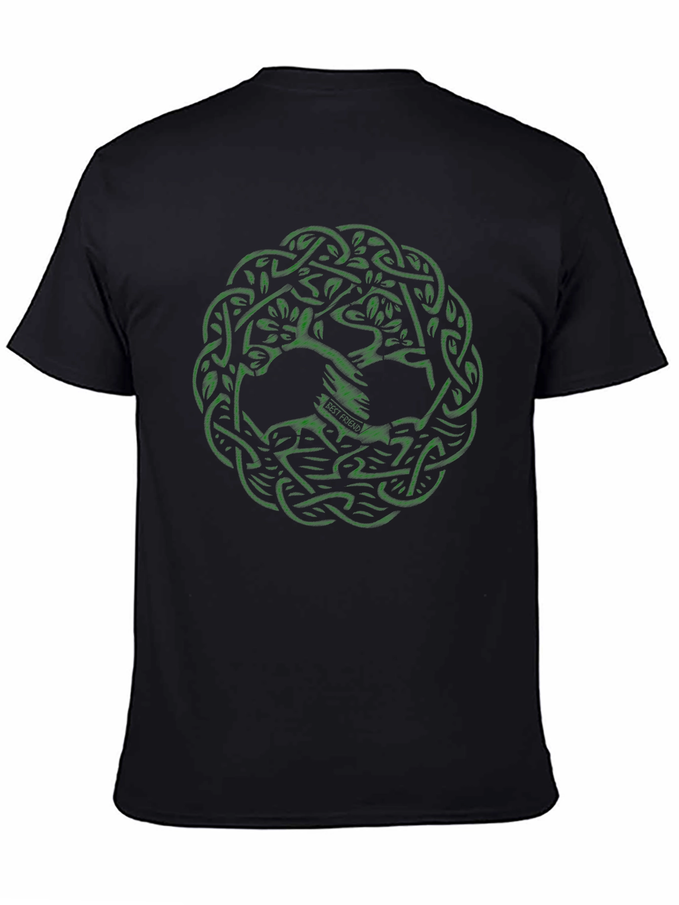 Celtic Knot Dragon Graphic Tee - Black