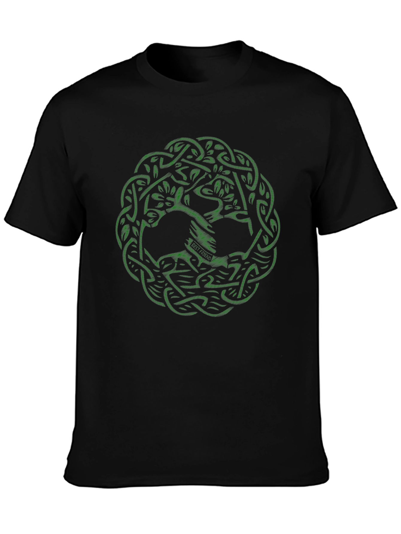 Celtic Knot Dragon Graphic Tee - Black