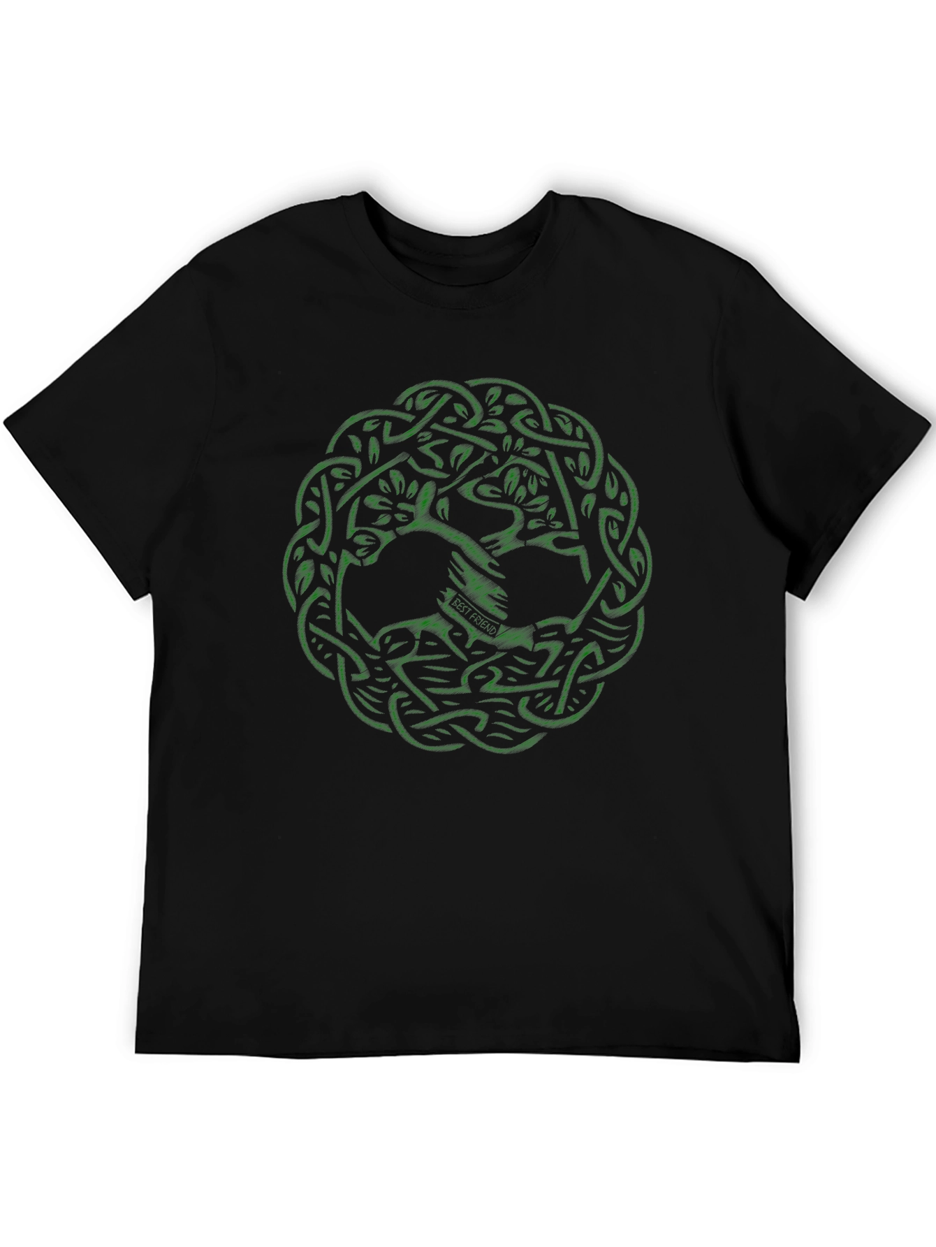 Celtic Knot Dragon Graphic Tee - Black