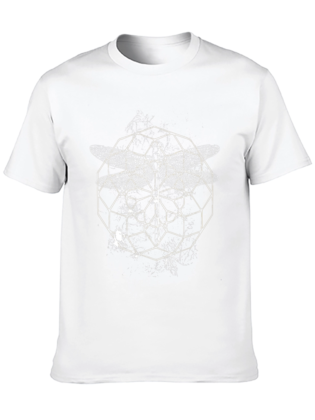 Dragonfly Graphic Print Black T-Shirt