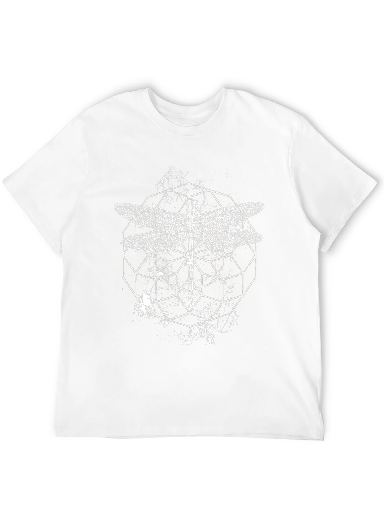 Dragonfly Graphic Print Black T-Shirt