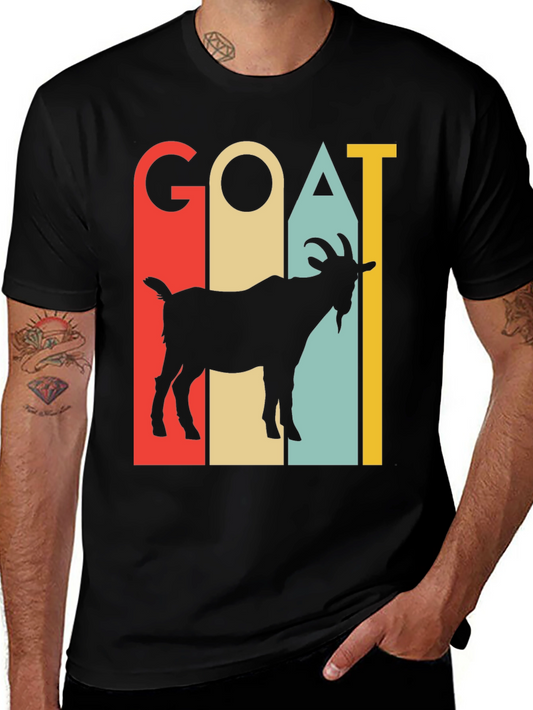 Retro Goat Graphic Tee - Greatest of All Time T-Shirt