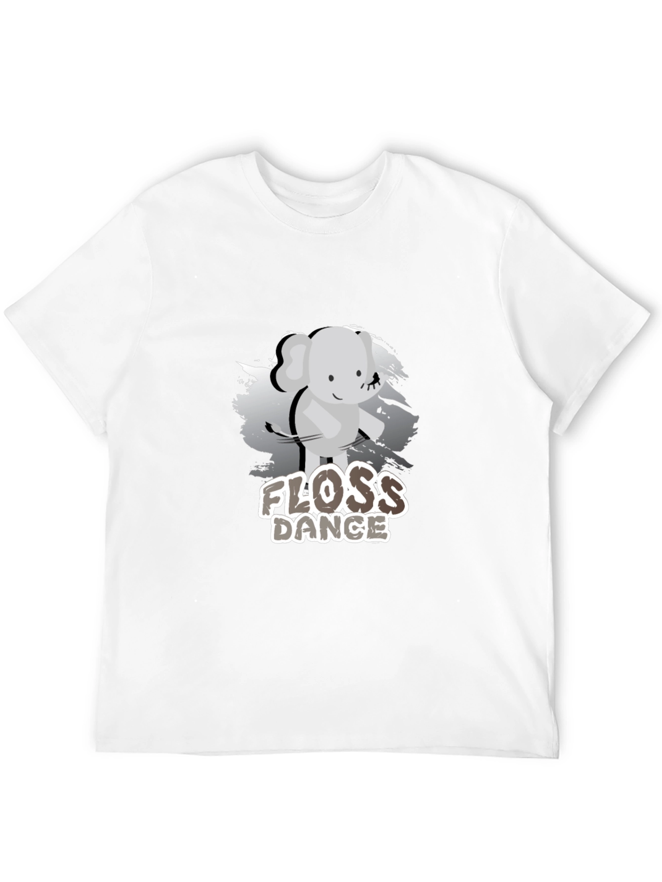 Floss Dance Elephant Graphic Tee - Unisex Black T-Shirt