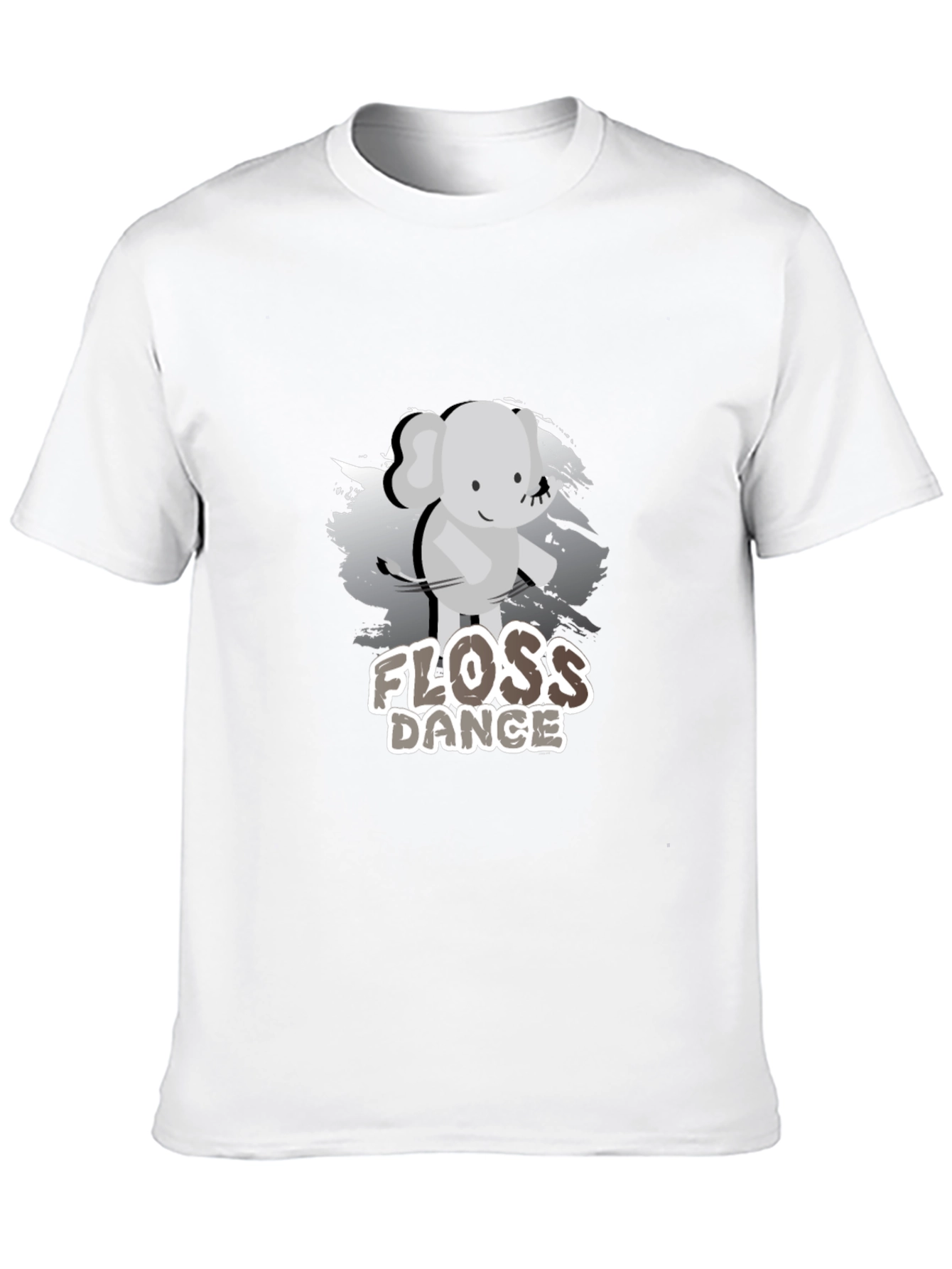Floss Dance Elephant Graphic Tee - Unisex Black T-Shirt