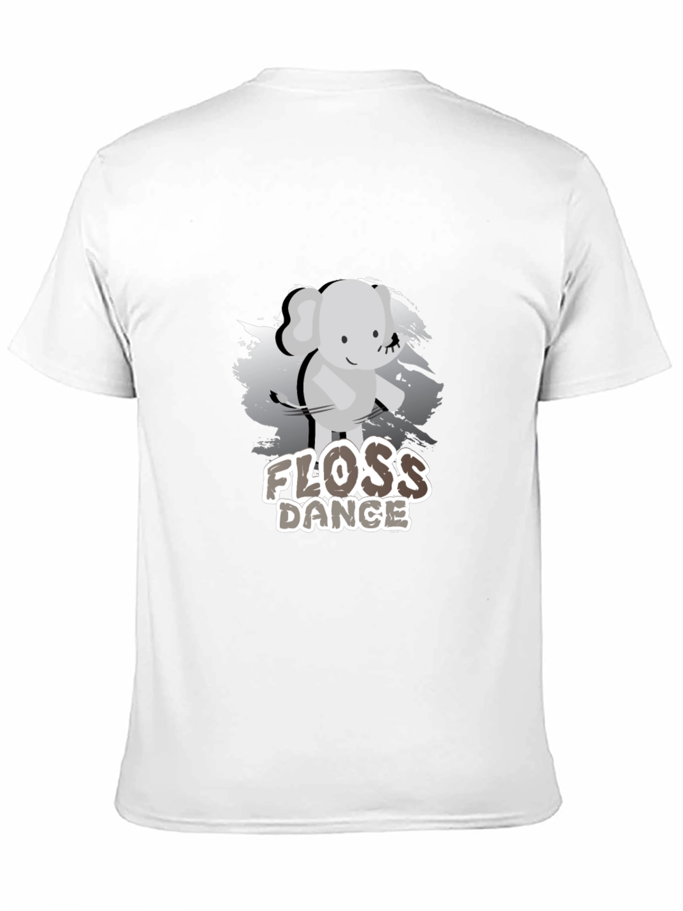 Floss Dance Elephant Graphic Tee - Unisex Black T-Shirt