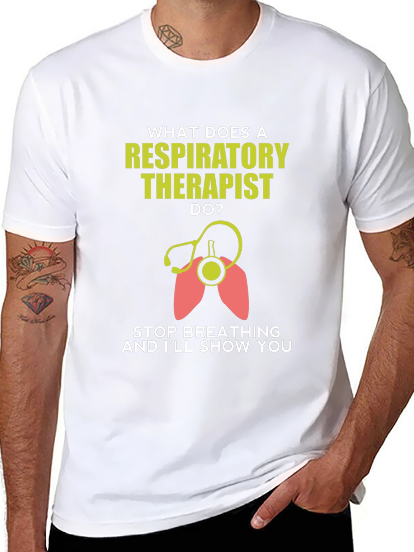 Respiratory Therapist T-Shirt - Funny Stop Breathing Design
