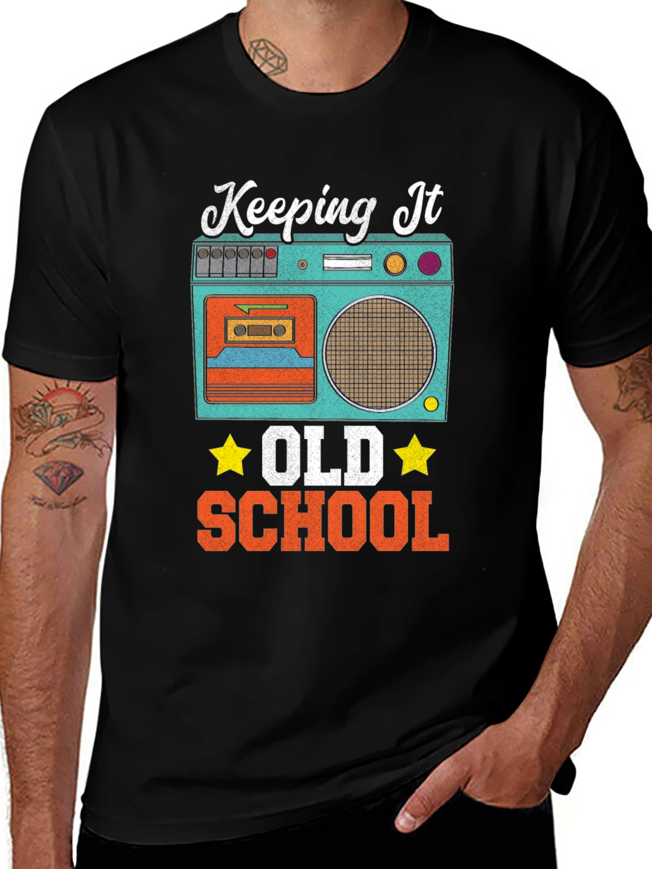 Keeping It Old School Retro Boombox T-Shirt