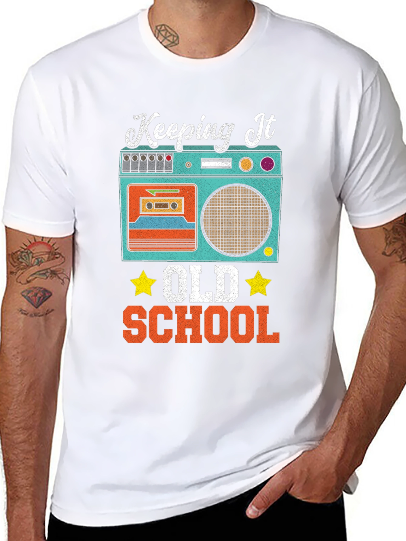Keeping It Old School Retro Boombox T-Shirt