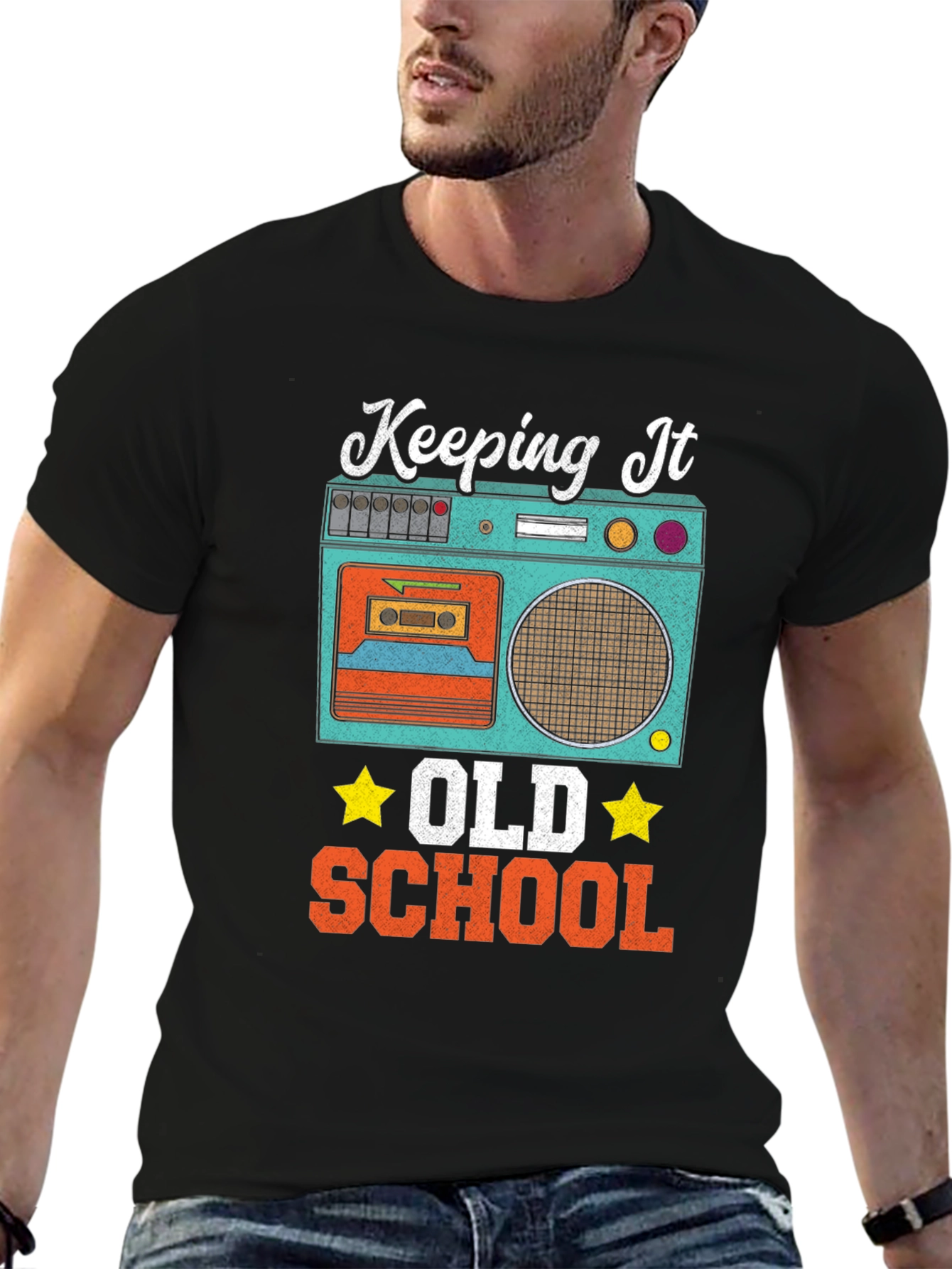 Keeping It Old School Retro Boombox T-Shirt