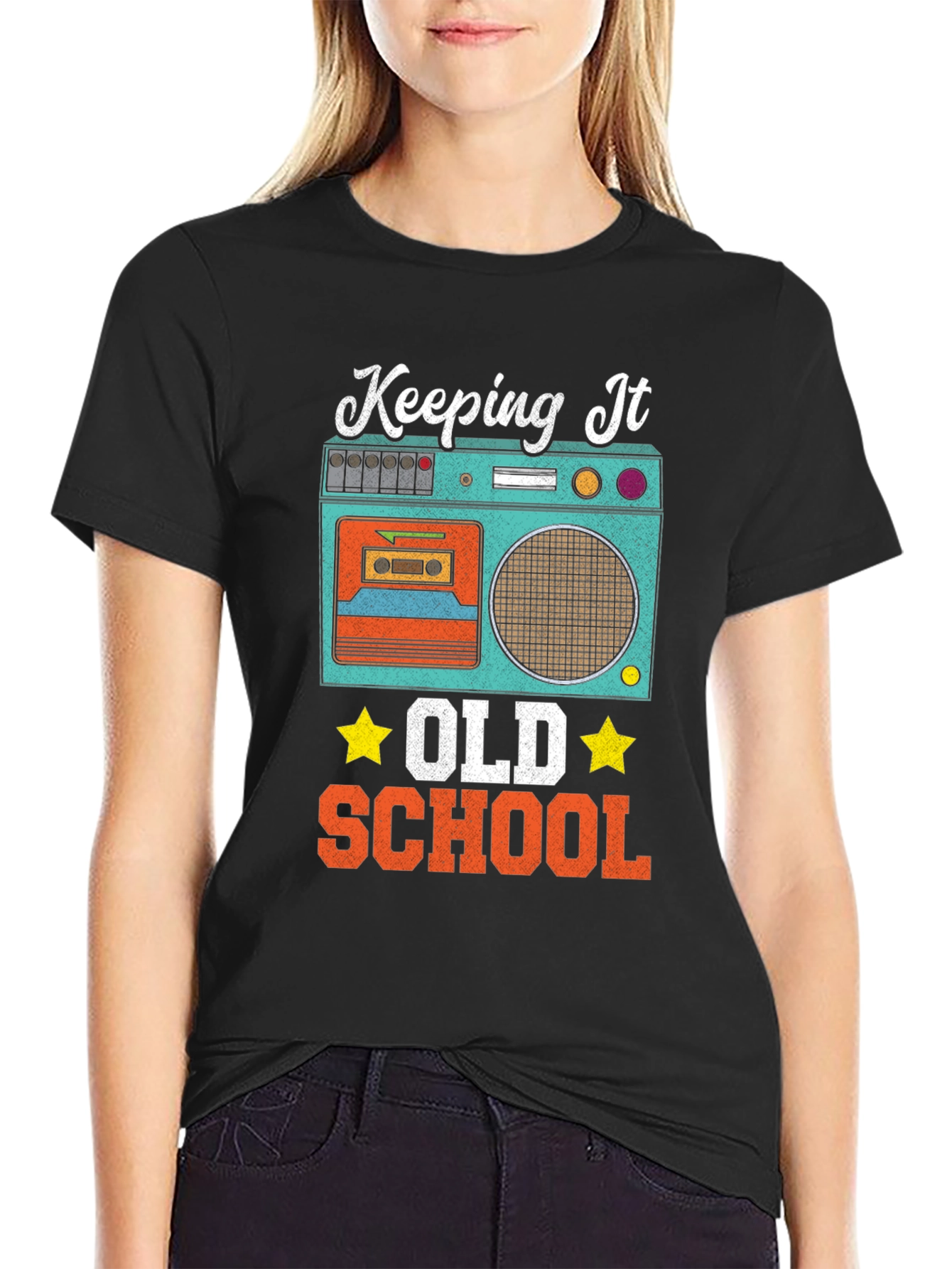 Keeping It Old School Retro Boombox T-Shirt