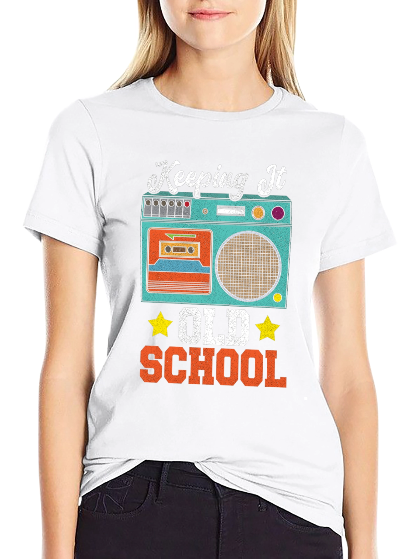 Keeping It Old School Retro Boombox T-Shirt