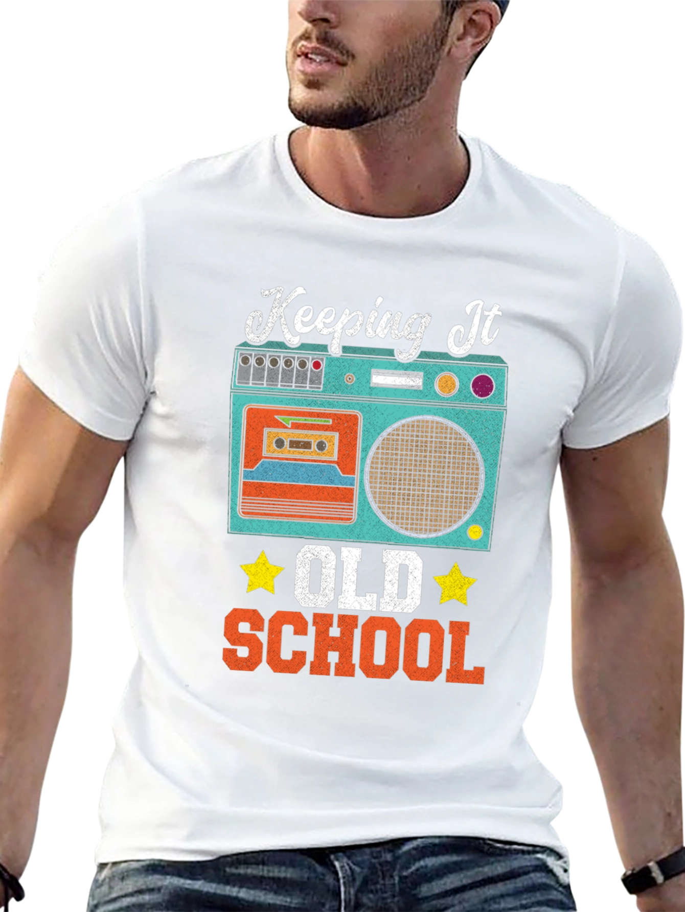 Keeping It Old School Retro Boombox T-Shirt